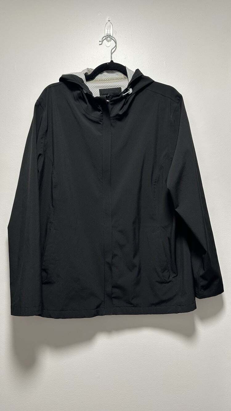 Free Country Women’s Black Light Weight Rain Jacket Size XXL With Hood